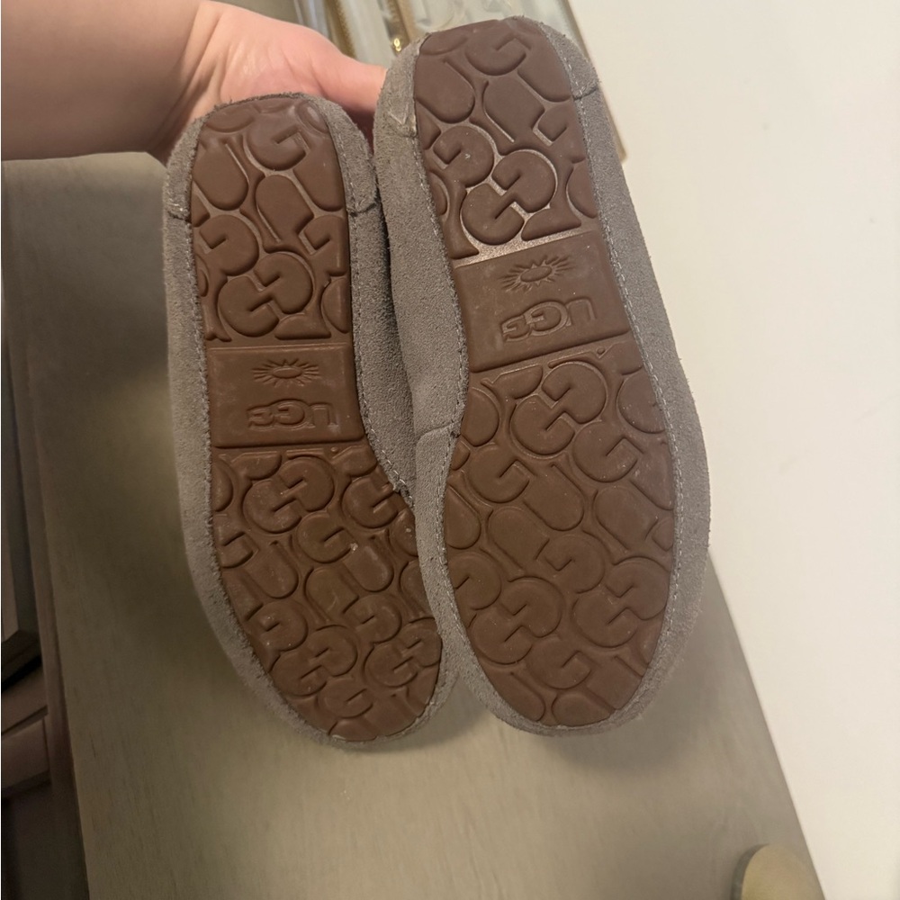 UGG Gray Suede Moccasin Slippers - Picture 3 of 4